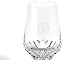 A packshot of a crystal Louis XIII glass