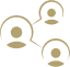 A gold society icon on a transparent background